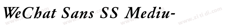 WeChat Sans SS Mediu字体转换